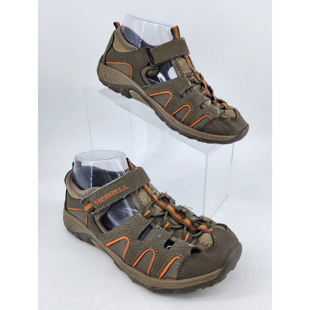 Merrell ML-Hydro H2O San Boys Size 4M Brown Orange Leather Water Shoes‎ MK261856